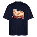 Stanley/Stella Oversized Unisex Bio T-Shirt - “Katze & Koinobori” - Navy