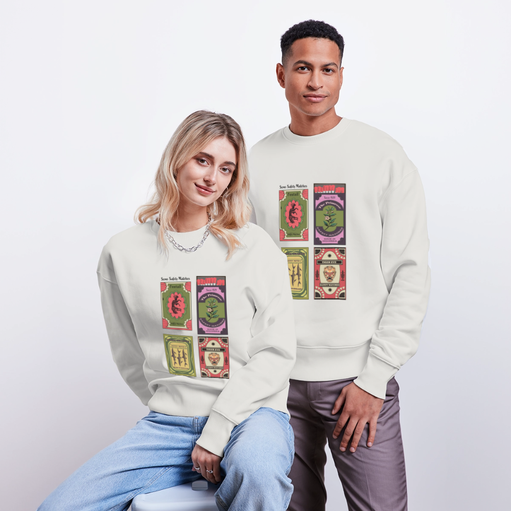 Stanley/Stella Unisex Oversize Bio Pullover - "Safety Matches" - OFF WHITE