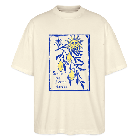 Stanley/Stella Oversized Unisex Bio T-Shirt - “Lemon Garden” - Weißgrau