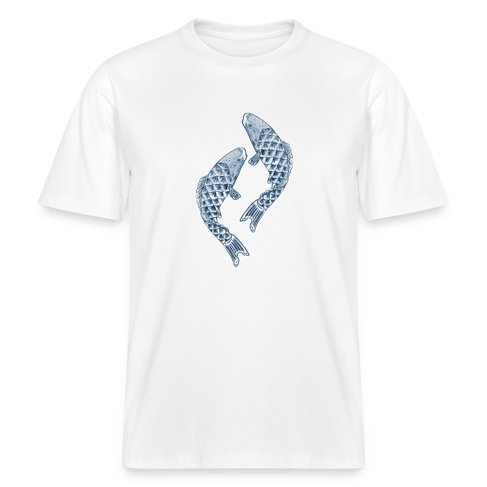 Stanley/Stella Relaxed Fit Unisex Bio-T-Shirt - “Blaue Kois” - Weiß