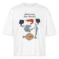 Stanley/Stella Frauen Boxy Bio-T-Shirt - “Midcentury Fish Market” - Weiß