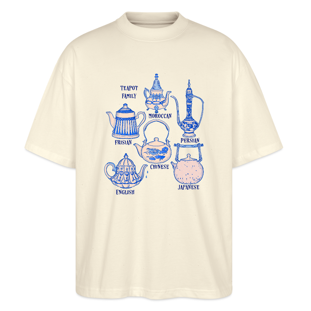 Stanley/Stella Oversized Unisex Bio T-Shirt - “So Many Teapots” - Weißgrau