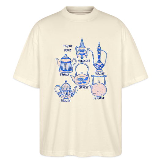 Stanley/Stella Oversized Unisex Bio T-Shirt - “So Many Teapots” - Weißgrau