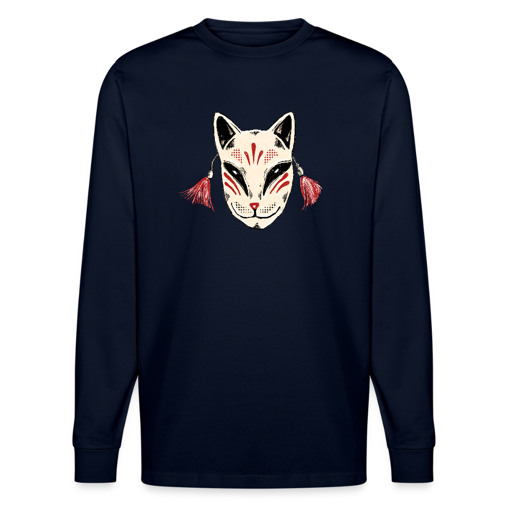 Stanley/Stella Unisex Bio-Langarmshirt - “Japanische Maske” - Navy