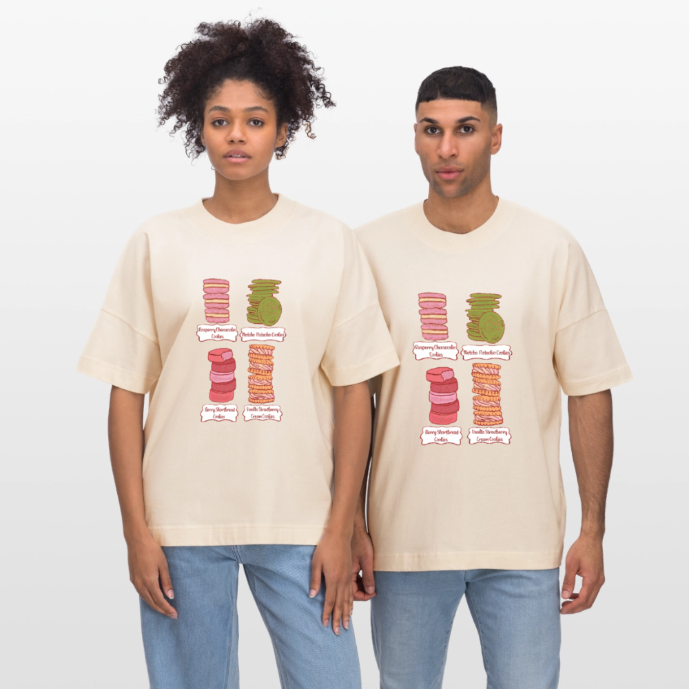 Stanley/Stella Oversized Unisex Bio T-Shirt “Cookie Collection” - Weißgrau