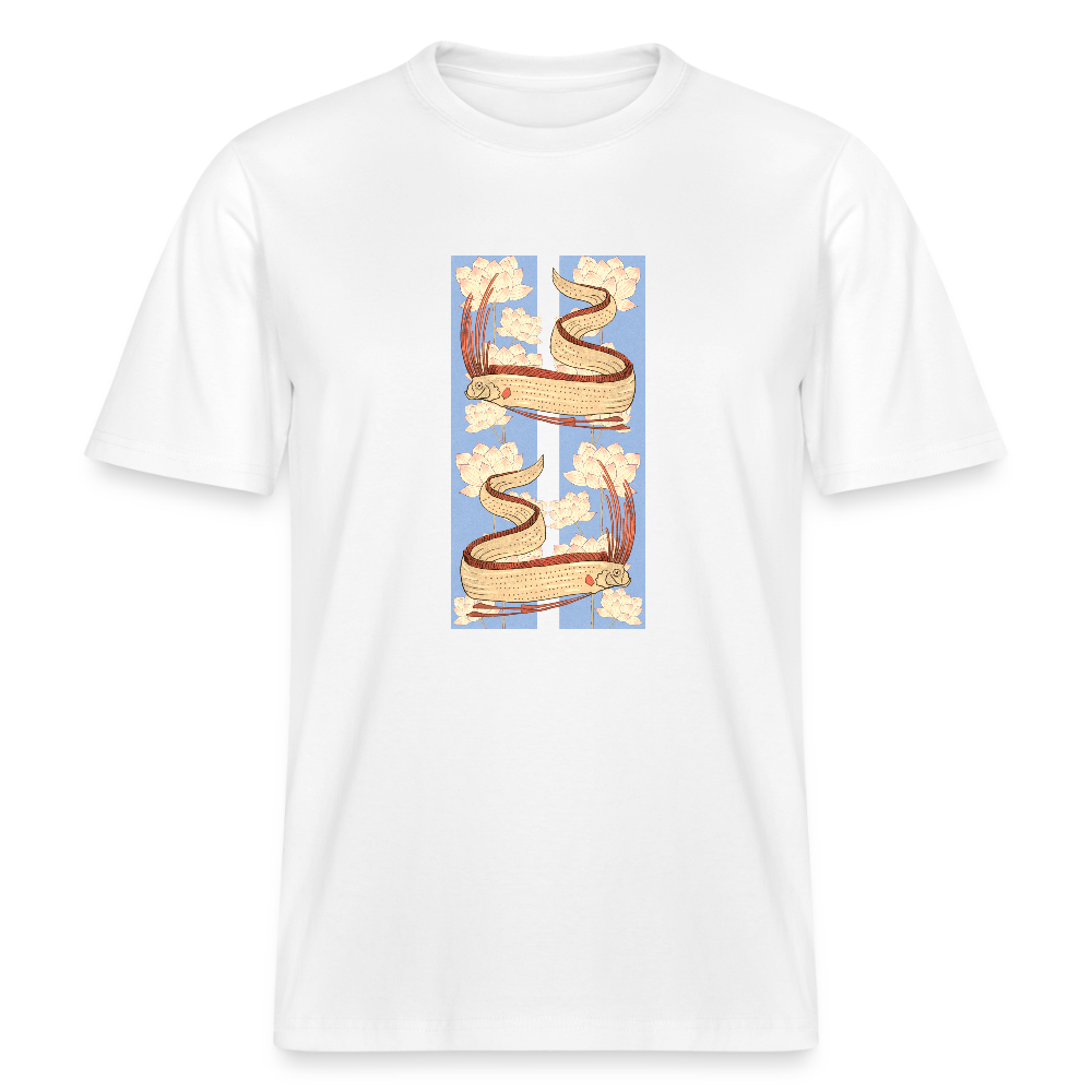 Stanley/Stella Relaxed Fit Unisex Bio-T-Shirt - “Riemenfische” - Weiß