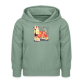 Kinder Hoodie - “Dog Figurine” - Graugrün