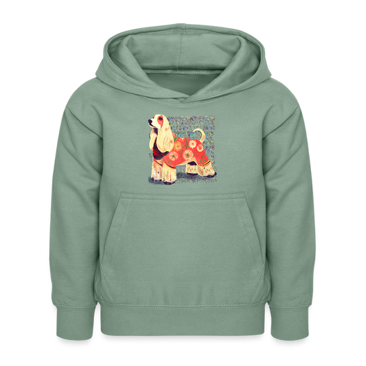 Kinder Hoodie - “Dog Figurine” - Graugrün