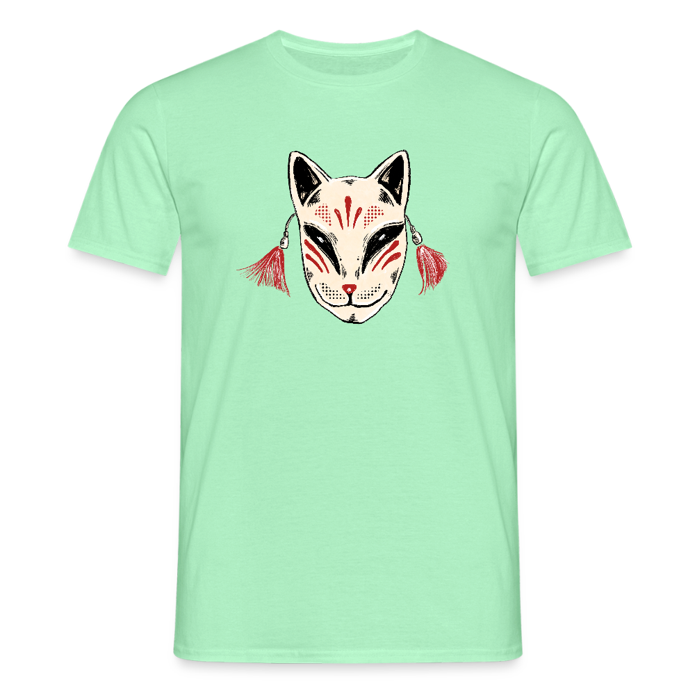 Männer T-Shirt - “Japanische Maske” - Mintgrün