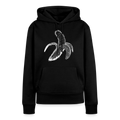 Frauen Premium Hoodie - "Weiße Banane" - Schwarz