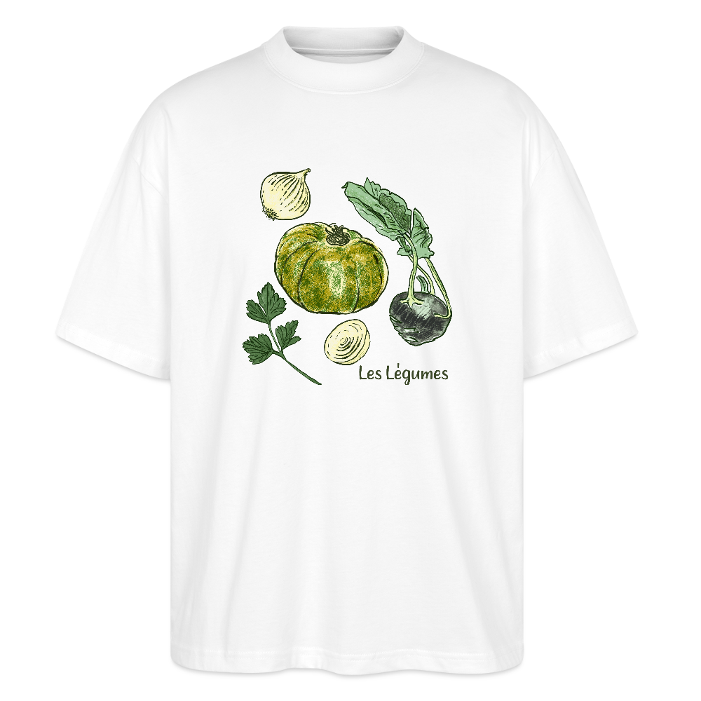 Stanley/Stella Oversized Unisex Bio T-Shirt Blaster - “Gemüse Collection Print” - Weiß
