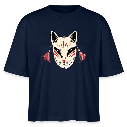 Stanley/Stella Frauen Boxy Bio-T-Shirt - “Japanische Maske” - Navy