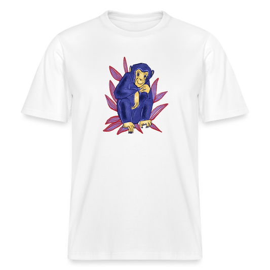 Stanley/Stella Unisex Bio-T-Shirt - “Blauer Affe” - Weiß