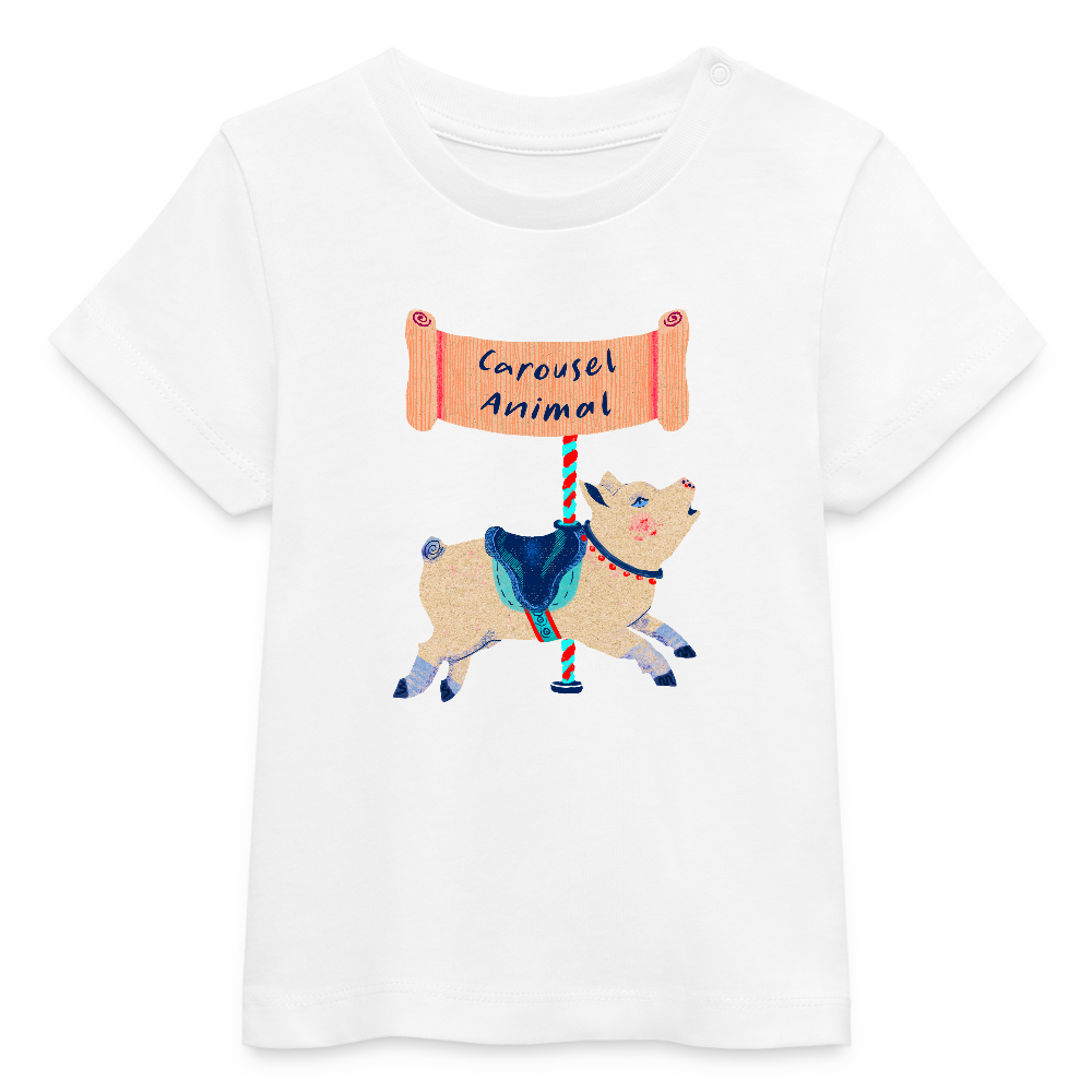 Stanley/Stella Baby Bio-T-Shirt - “Carousel Animal” - Weiß