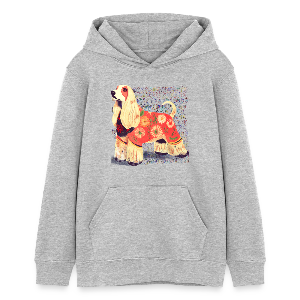 Stanley/Stella Teenager Bio-Hoodie - “Dog Figurine” - Grau meliert