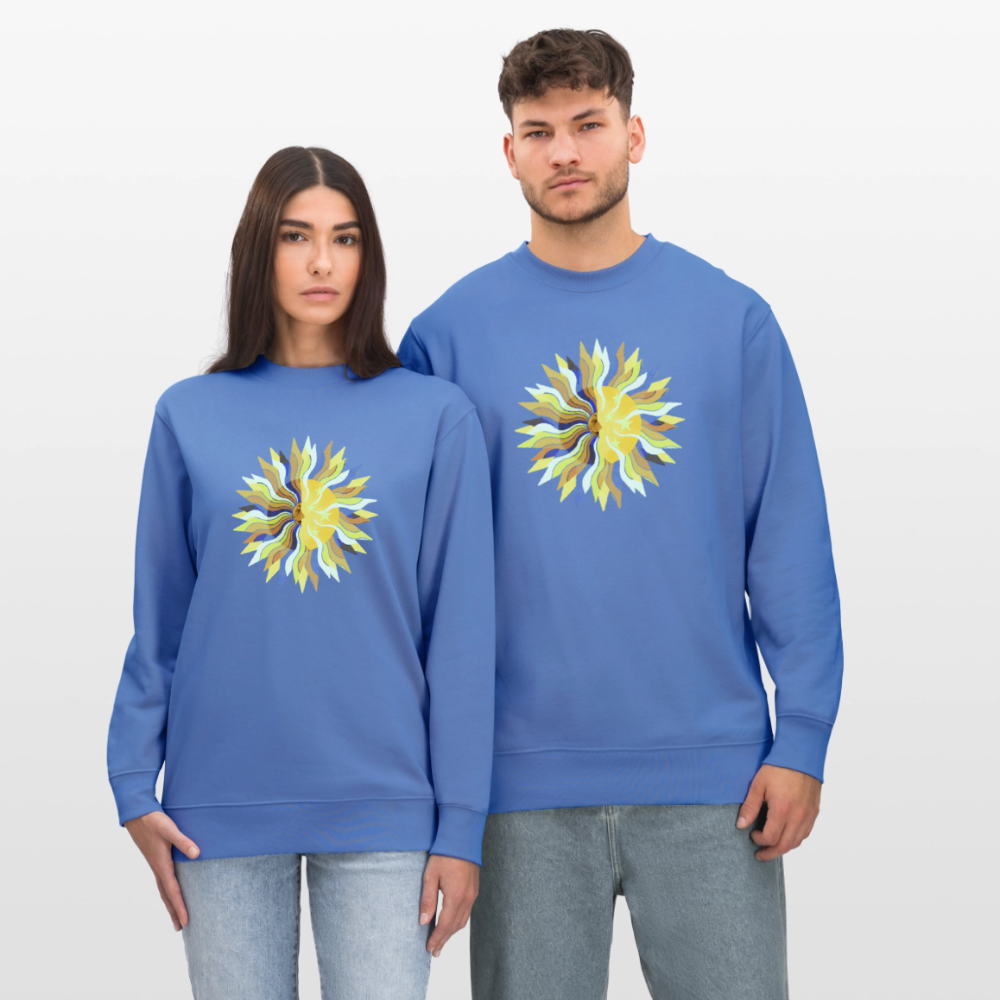 Männer Bio-Sweatshirt - "Sonne und Mond" - Blau