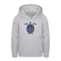Teenager Hoodie - "Meeresschildkröte" - Hellgrau meliert