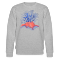 Männer Bio-Sweatshirt - “Monsieur Fuchs und der Mond” - Grau meliert
