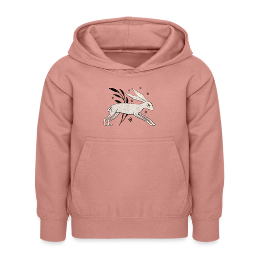 Kinder Hoodie "Winterhase" - Altrosa