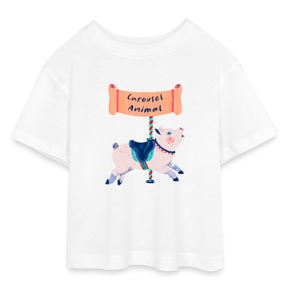 Frauen Bio Tank Top - "“Carousel Animal”" - Weiß