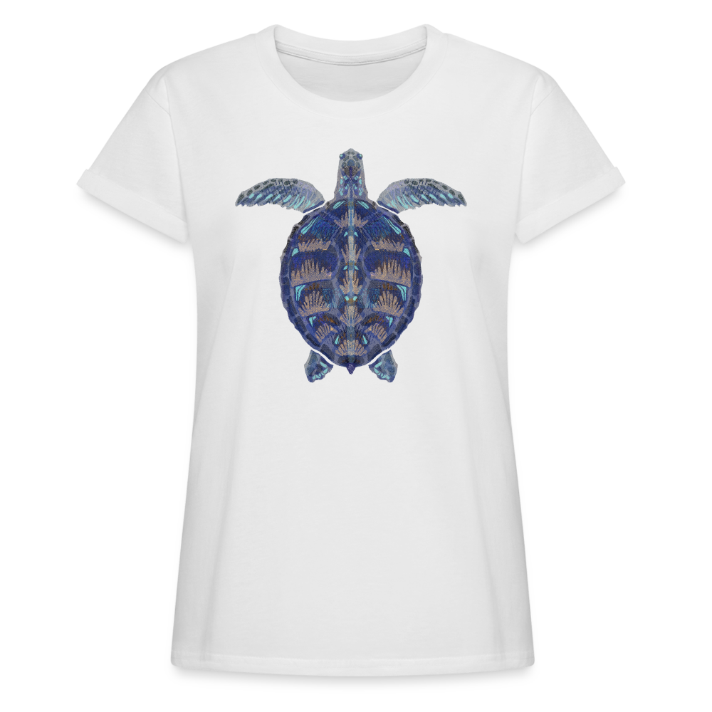 Frauen Oversize T-Shirt - "Meeresschildkröte" - weiß
