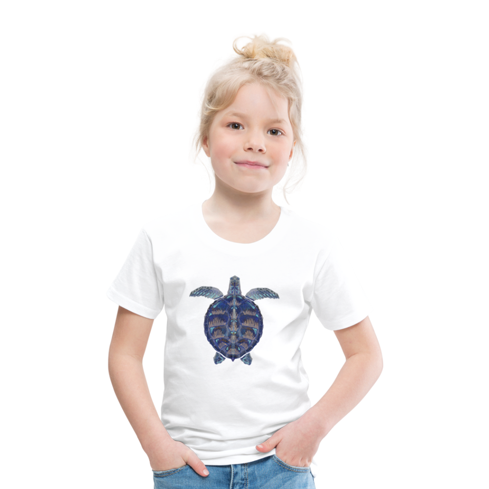 Kinder Premium T-Shirt "Meeresschildkröte" - weiß