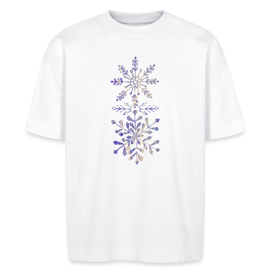 Stanley/Stella Unisex Oversize Bio-T-Shirt - "Eiskristalle" - weiß