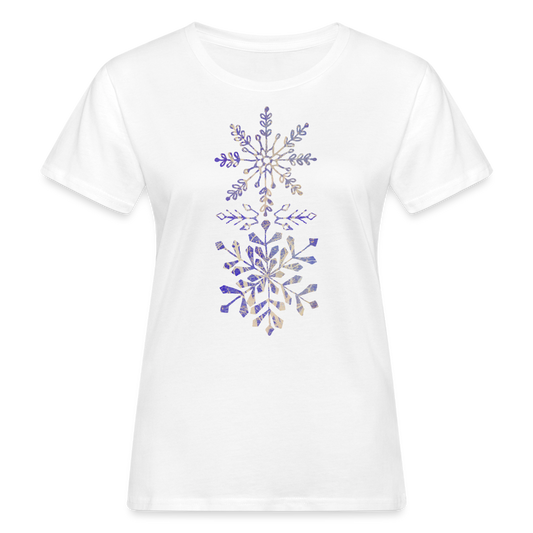 Frauen Bio-T-Shirt - “Eiskristalle” - weiß