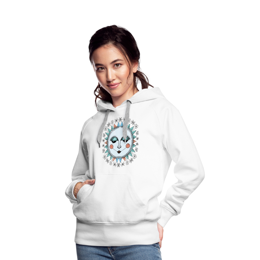 Frauen Premium Hoodie - “Wintersonne” - weiß