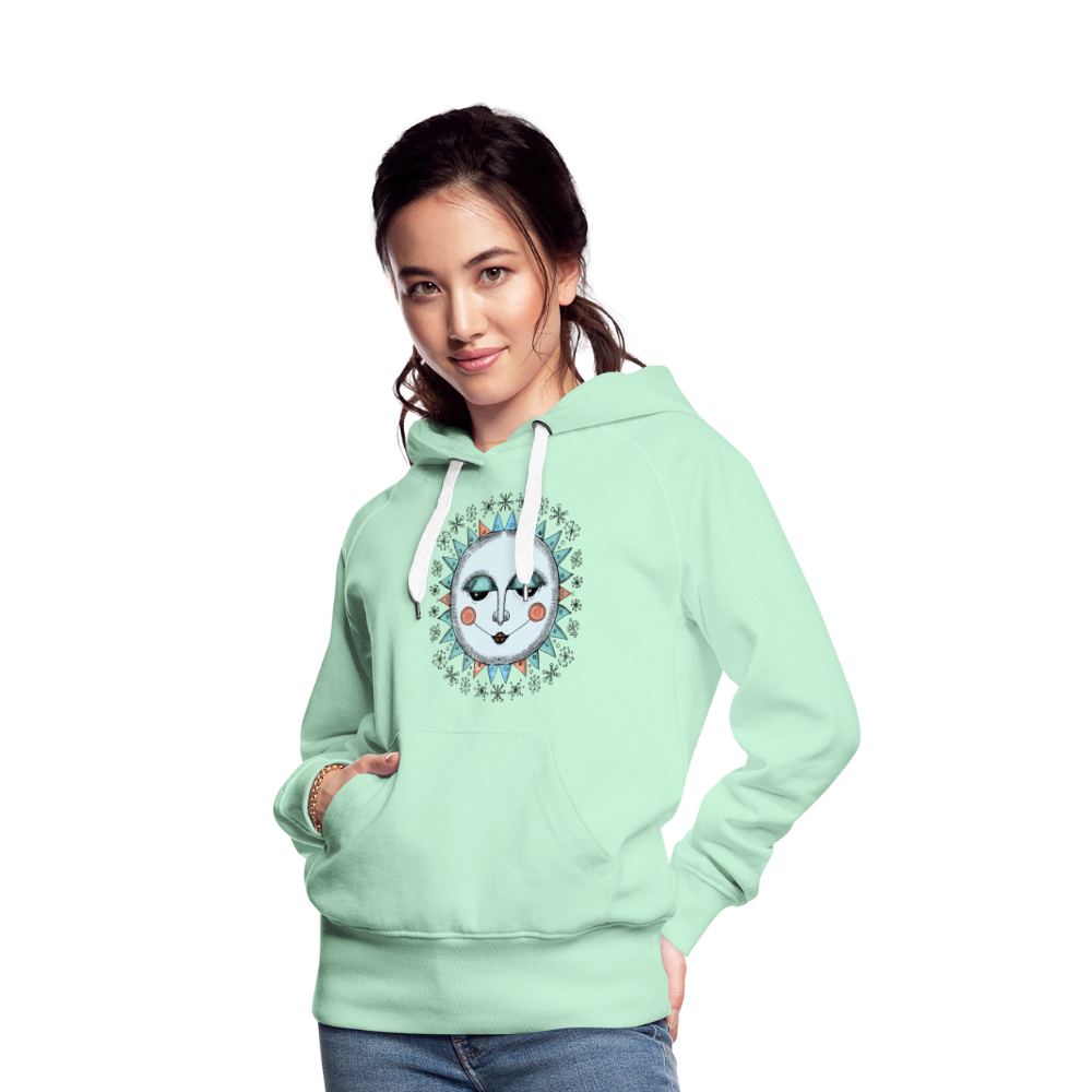 Frauen Premium Hoodie - “Wintersonne” - helles Mintgrün