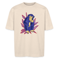 Stanley/Stella Unisex Oversize Bio-T-Shirt - “Blauer Affe” - Naturweiß