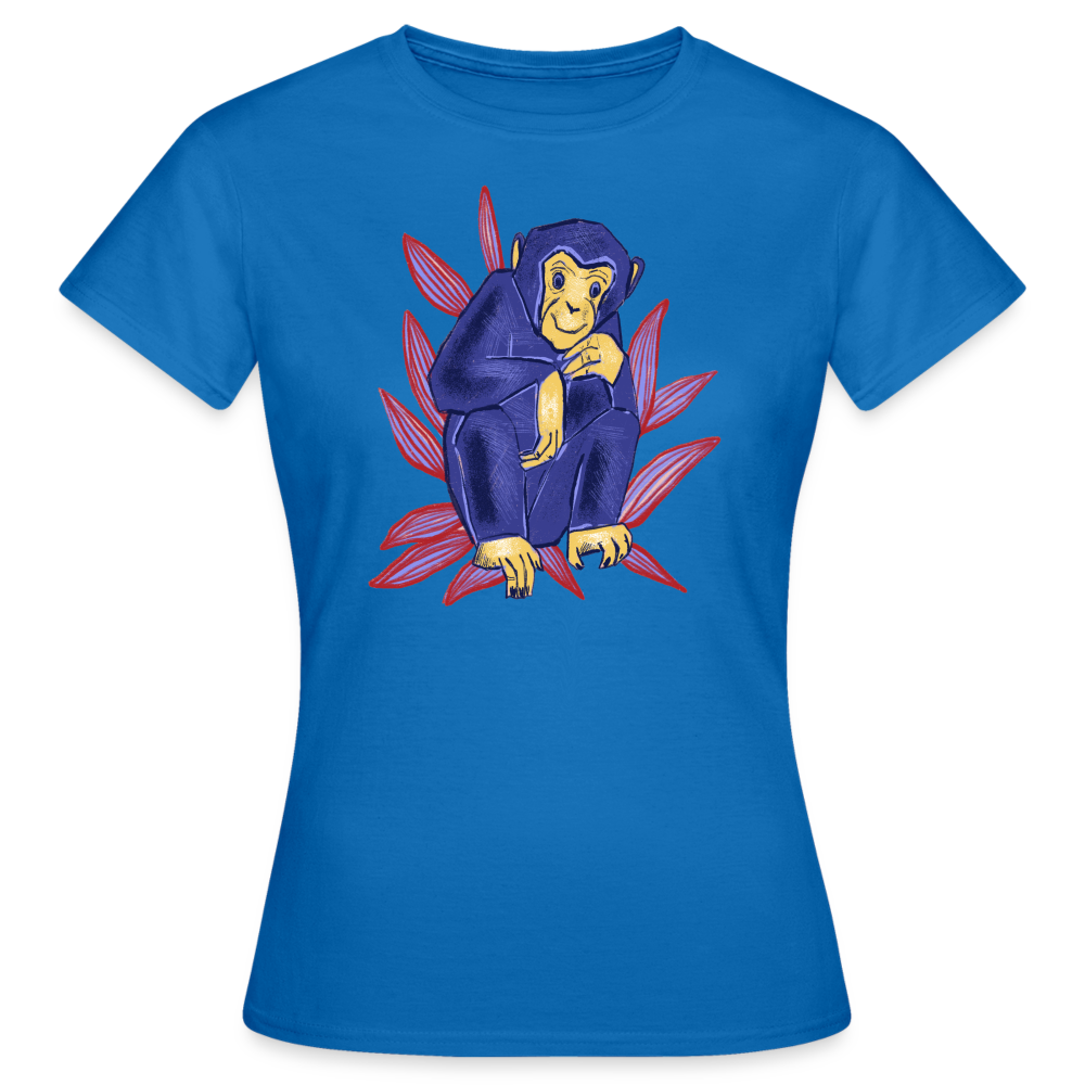 Frauen T-Shirt - “Blauer Affe” - Royalblau