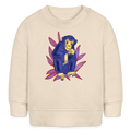 Stanley/Stella Bio-Sweatshirt - “Blauer Affe” - Naturweiß
