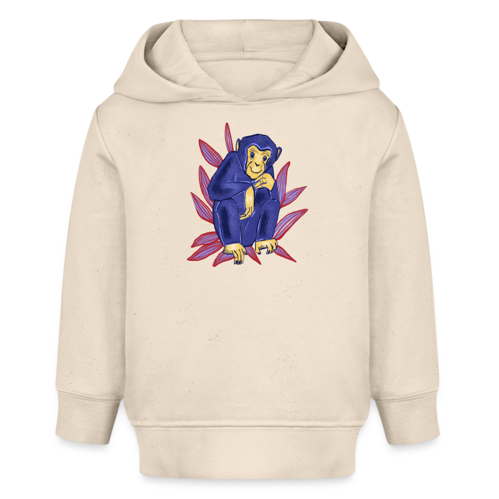 Stanley/Stella Bio Hoodie - “Blauer Affe” - Naturweiß