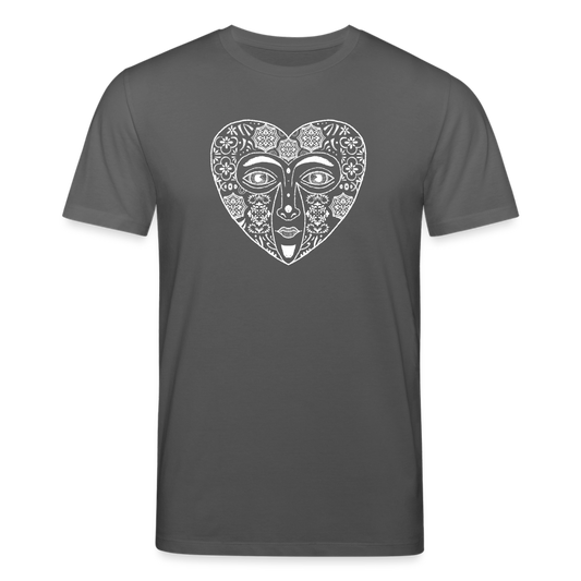 Männer Bio-T-Shirt von Stanley & Stella - “Azulejo Herz” - Anthrazit