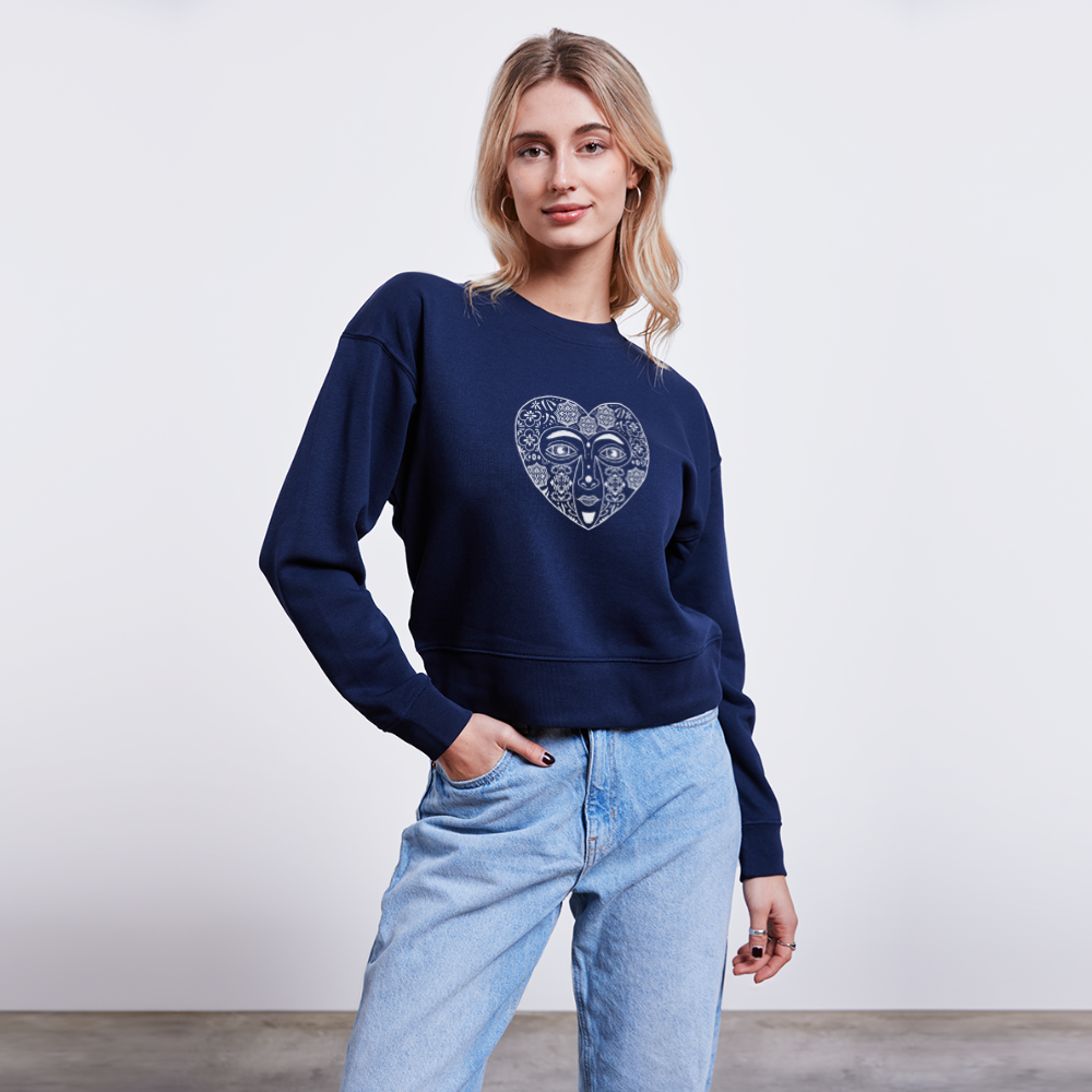 Stanley/Stella Frauen Bio Sweatshirt - “Azulejo Herz” - Navy