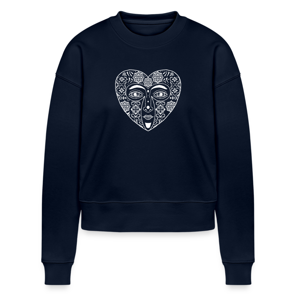 Stanley/Stella Frauen Bio Sweatshirt - “Azulejo Herz” - Navy