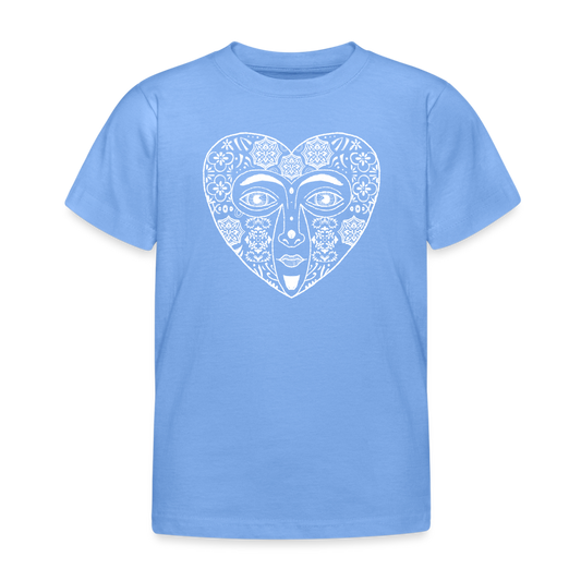 Kinder T-Shirt - “Azulejo Herz” - Himmelblau