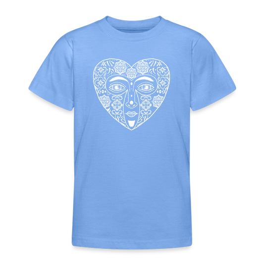 Teenager T-Shirt - “Azulejo Herz” - Himmelblau