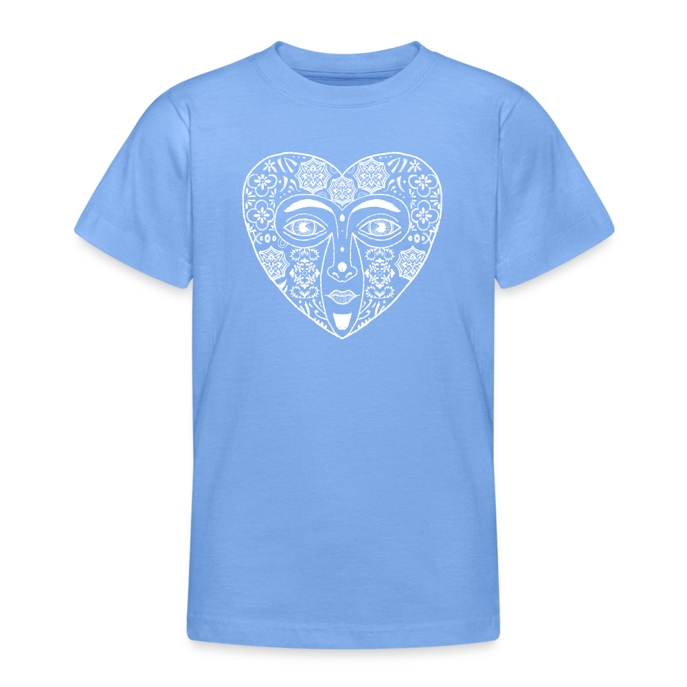 Teenager T-Shirt - “Azulejo Herz” - Himmelblau