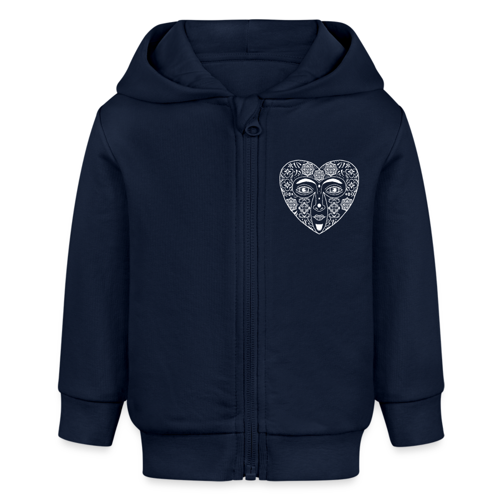 Stanley/Stella Bio Zip Hoodie - “Azulejo Herz” - Navy