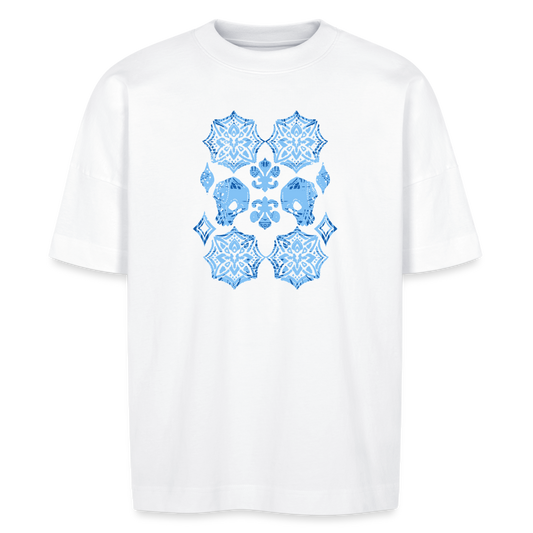Stanley/Stella Unisex Oversize Bio-T-Shirt - “Skull Blue” - weiß