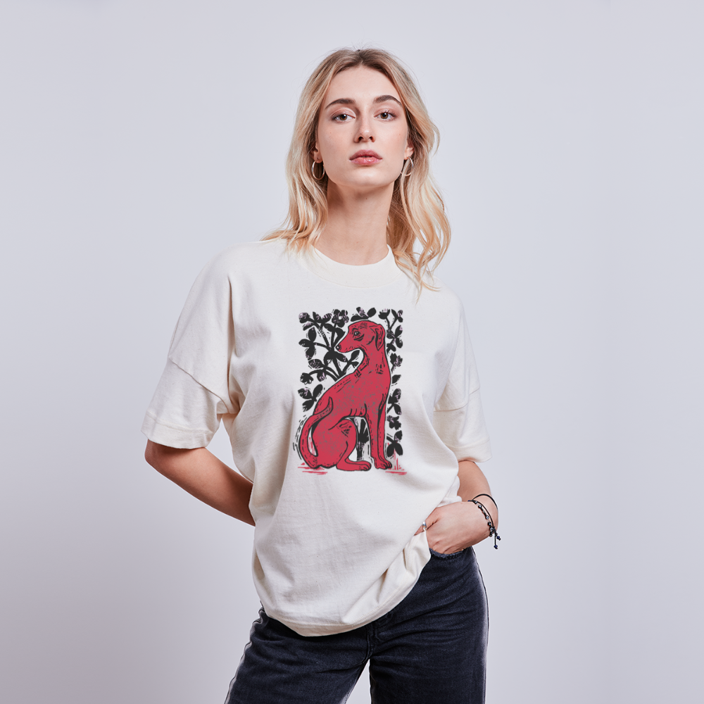 Stanley/Stella Unisex Oversize Bio-T-Shirt - “Medieval Dog” - Naturweiß