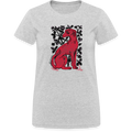 Frauen Gildan Heavy T-Shirt - “Medieval Dog” - Grau meliert