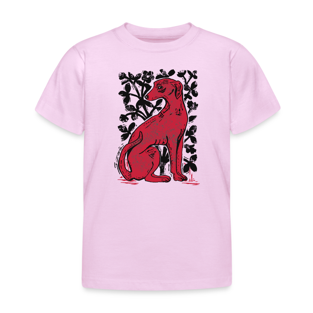 Kinder T-Shirt - “Medieval Dog” - Hellrosa