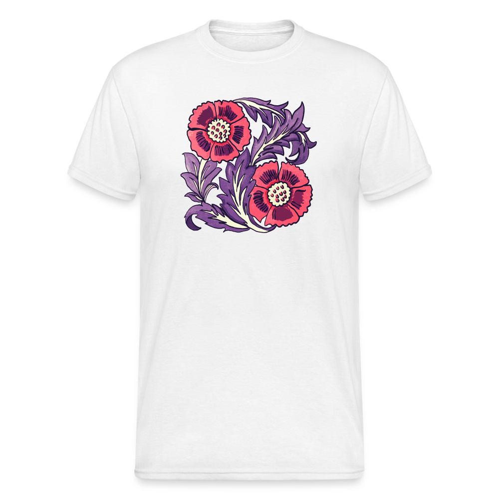 Männer Gildan Heavy T-Shirt - “Vintage Poppy“ - weiß