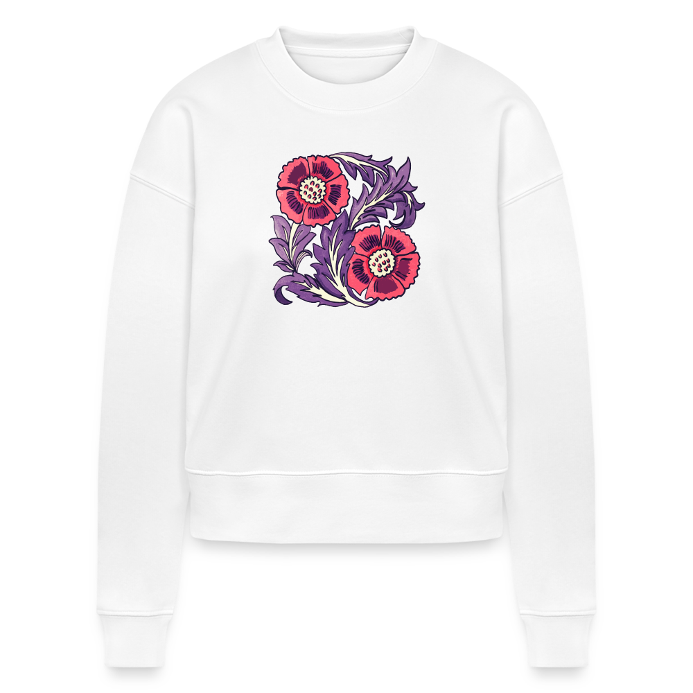 Stanley/Stella Frauen Bio Sweatshirt - “Vintage Poppy“ - weiß