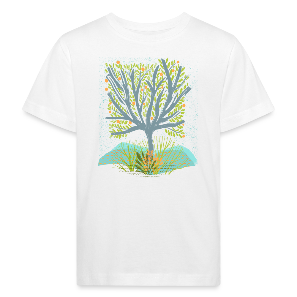 Kinder Bio-T-Shirt - “Frühlingswiese” - weiß