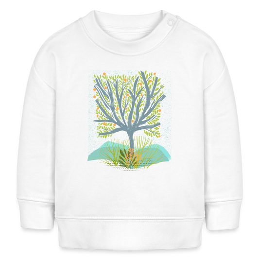 Stanley/Stella Bio-Sweatshirt - “Frühlingswiese” - weiß