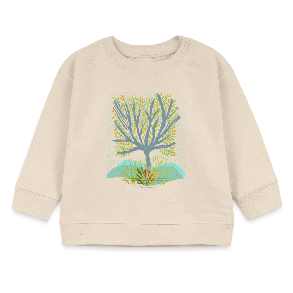 Stanley/Stella Bio-Sweatshirt - “Frühlingswiese” - Naturweiß